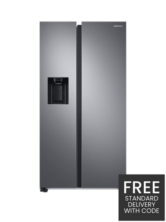 front image of samsung-rs68a8830s9eu-american-style-fridge-freezer-twin-cooling-plustrade