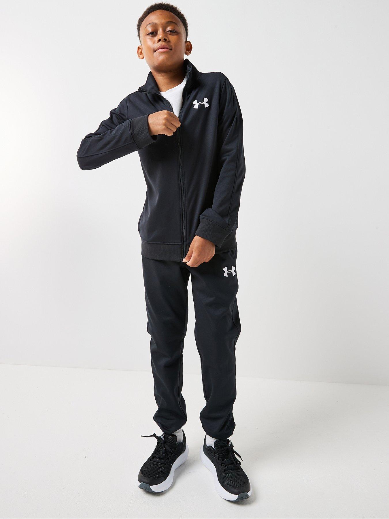 UNDER ARMOUR Boys Knit Track Suit - Black