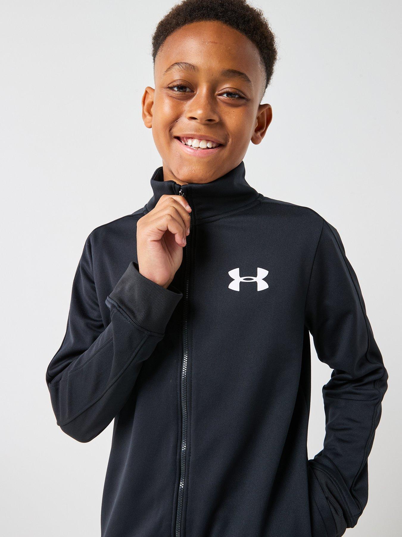 Image 4 of 6 of UNDER ARMOUR Boys Knit Track Suit - Black