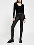  image of river-island-tall-mid-rise-coated-molly-jegging-black