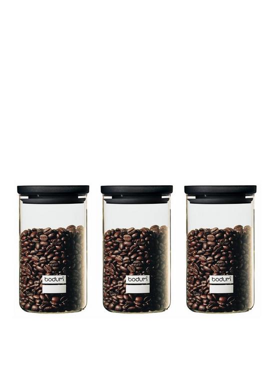 front image of bodum-yohki-set-of-3-storage-jars