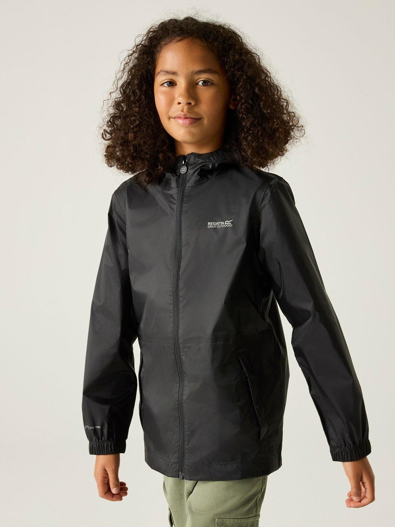 Image 1 of 6 of Regatta Kids Pack-It Waterproof Jacket III - Black