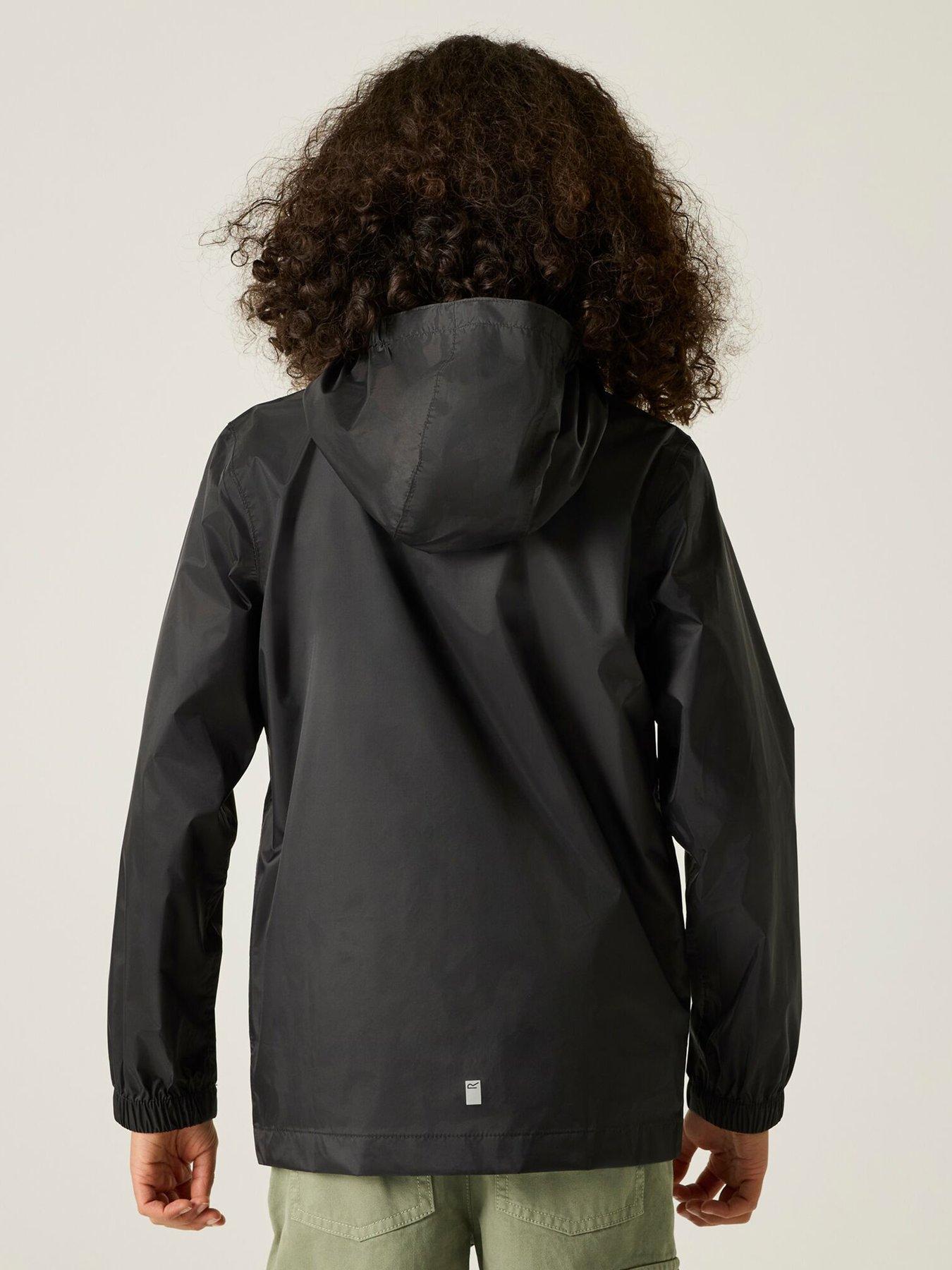 Image 2 of 6 of Regatta Kids Pack-It Waterproof Jacket III - Black