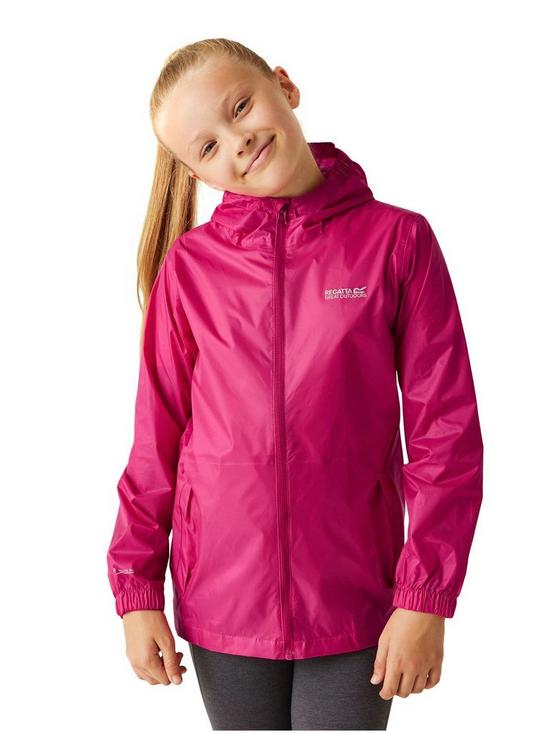 front image of regatta-kids-pack-it-waterproof-jacket-iii-pink