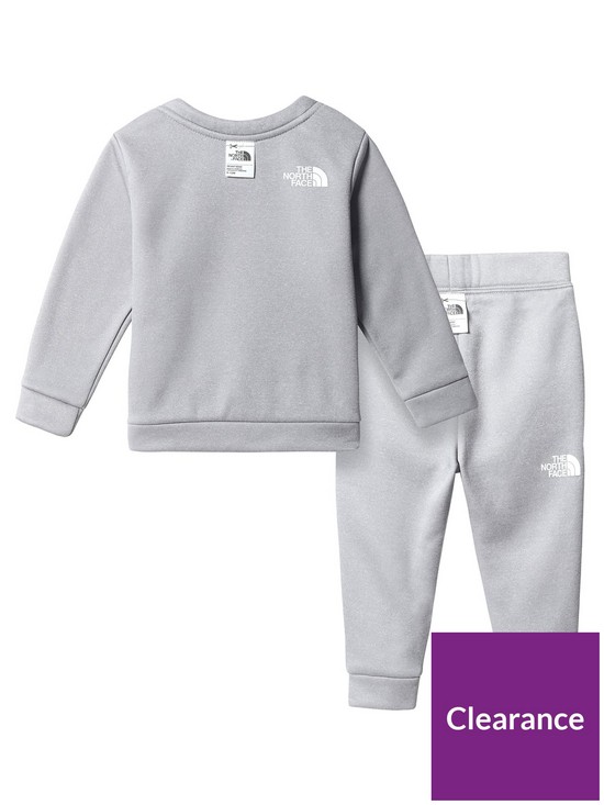 back image of the-north-face-unisex-infant-sweat-top-amp-joggers-set-grey