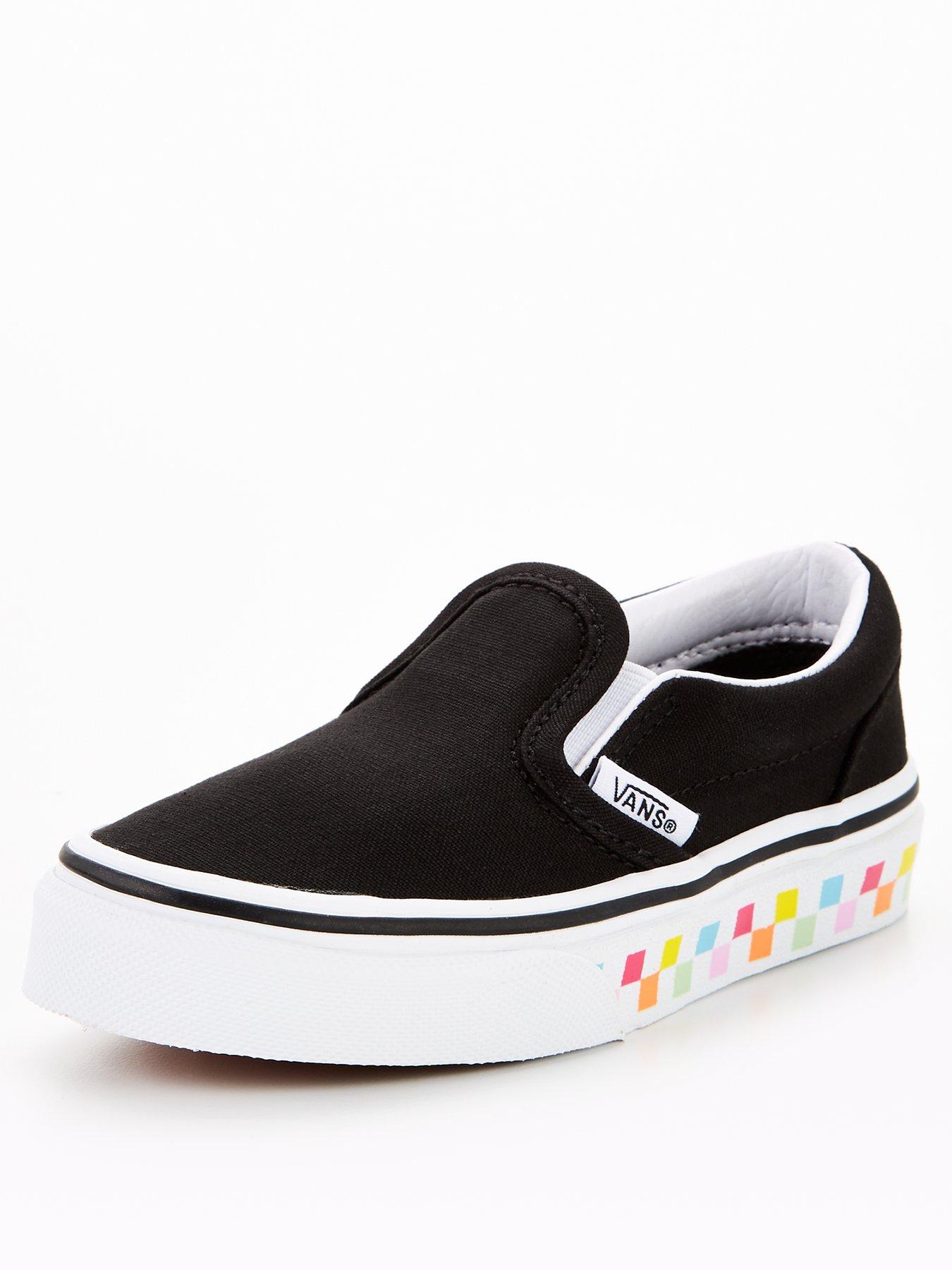 Rainbow classic hot sale slip on vans