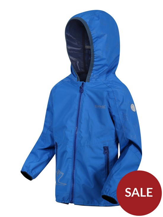 front image of regatta-peppa-reflective-active-shell-blue