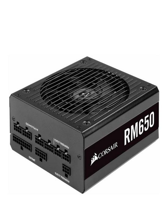 front image of corsair-rm-series-rm650-80-plus-gold-fully-modular-atx-power-supply