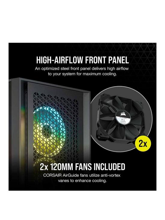 stillFront image of corsair-4000d-airflow-tempered-glass-mid-tower-black-case