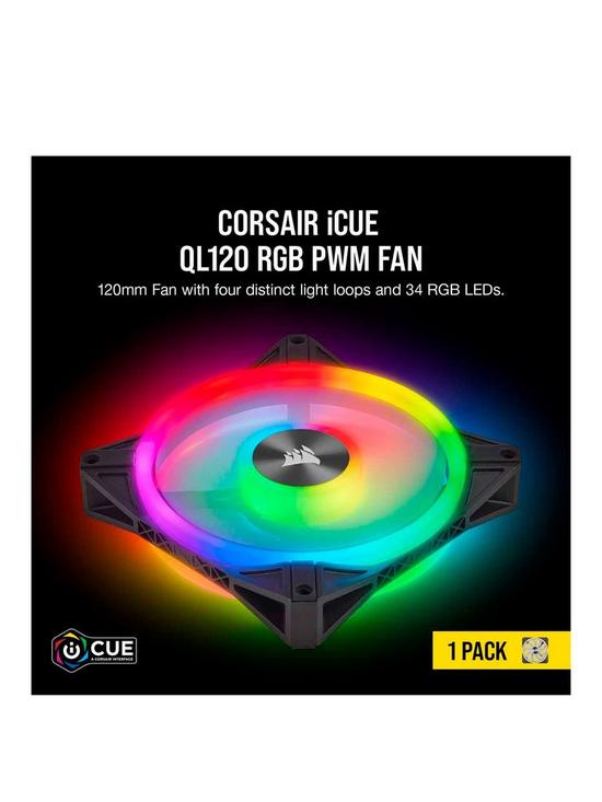 stillFront image of corsair-ql120-rgb-fan-single-pack