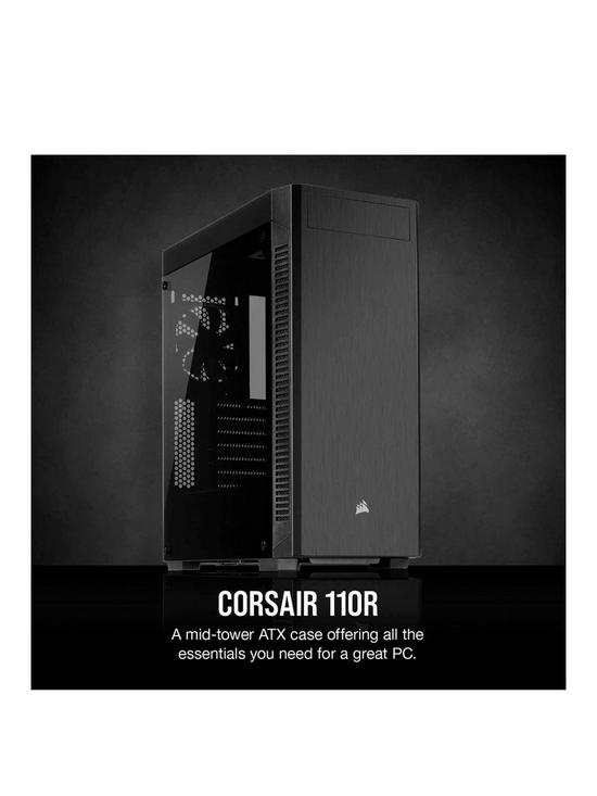 stillFront image of corsair-110r-tempered-glass-mid-tower-atx-case