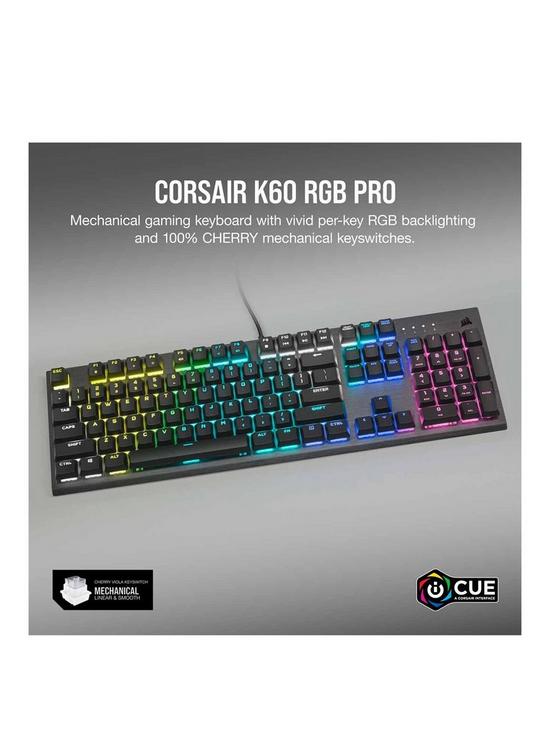 stillFront image of corsair-k60-rgb-pro-gaming-keyboard