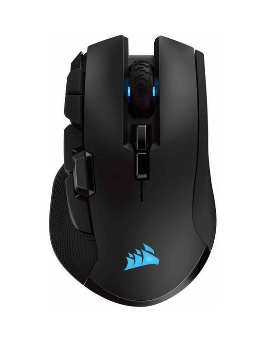 front image of corsair-ironclaw-wireless-rgb-optical-gaming-mouse