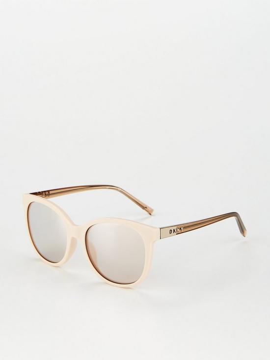 front image of dkny-cateye-sunglasses-nudenbsp