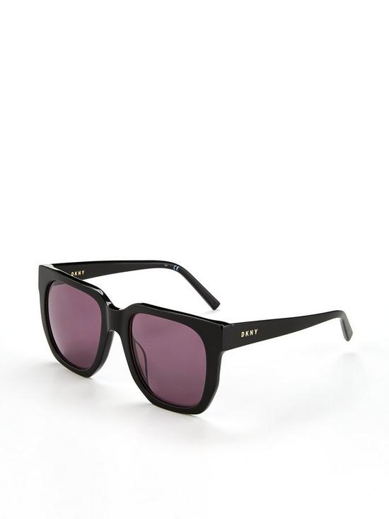 front image of dkny-square-sunglasses-black