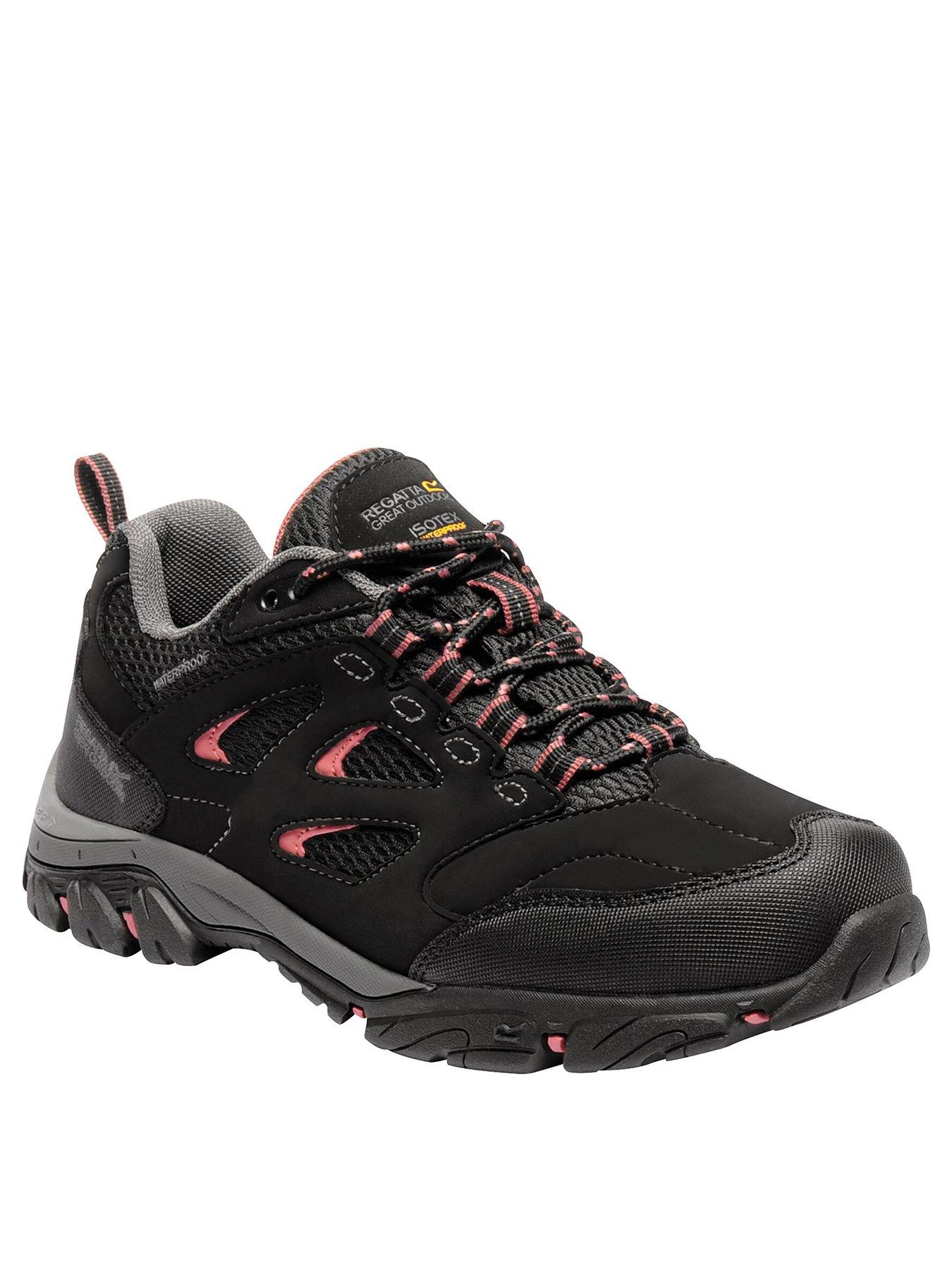 Regatta Womens Holcombe Iep Low Walking Shoes Black/red