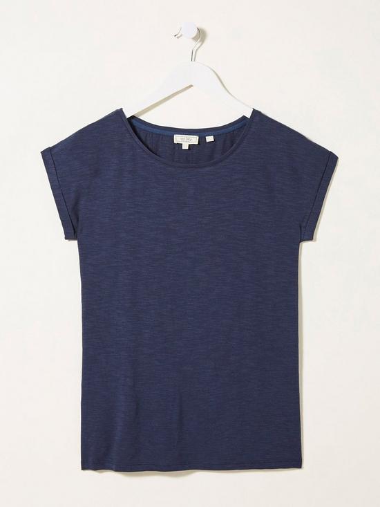 front image of fatface-ivy-short-sleeve-t-shirt-navy