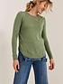  image of fatface-fatface-jodie-part-recycled-crew-neck-jumper-green