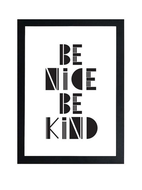 east-end-prints-be-nice-be-kind-by-native-state-a3-framed-print