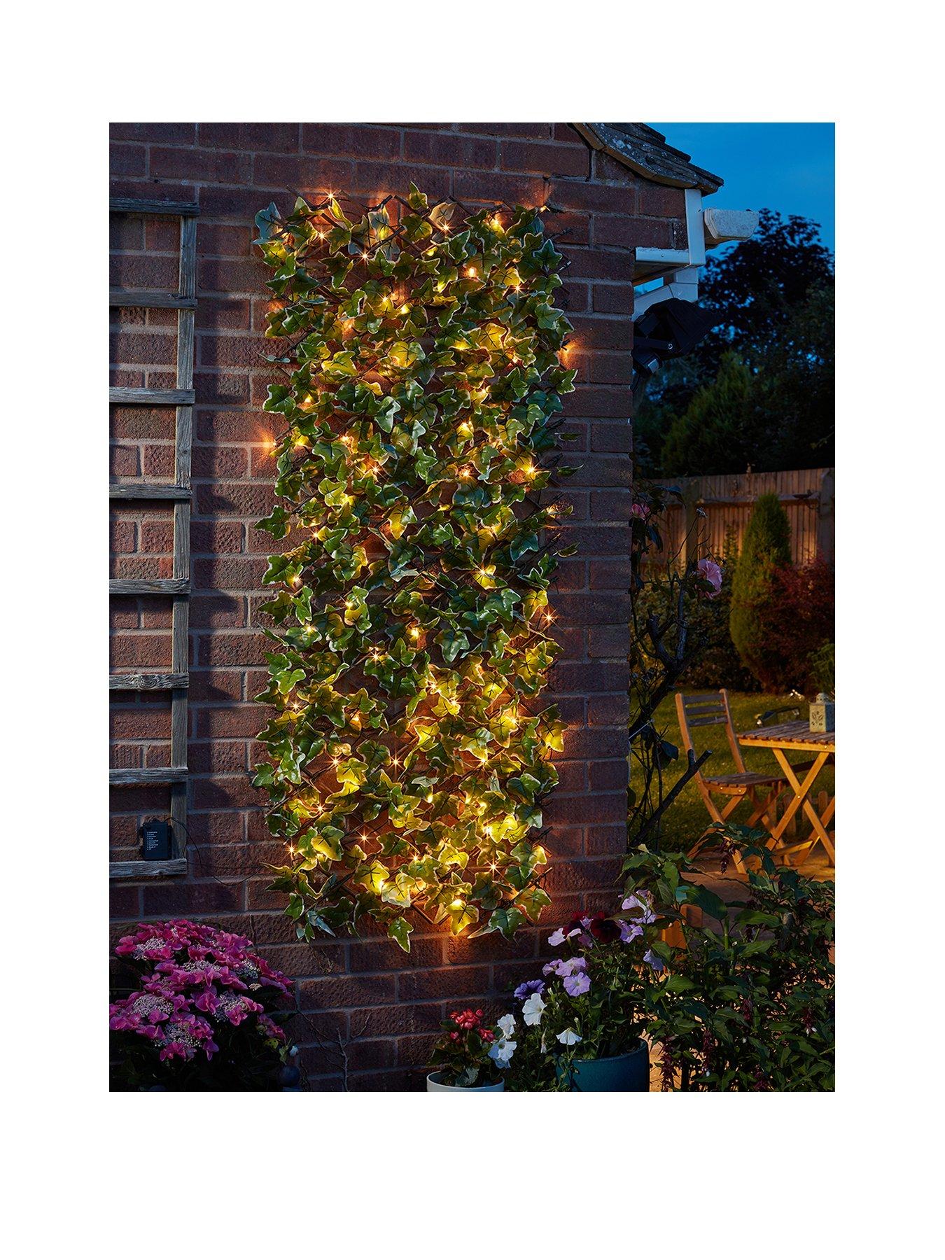 undefined Solar In-lit Ivy Trellis - 90 x 180cm