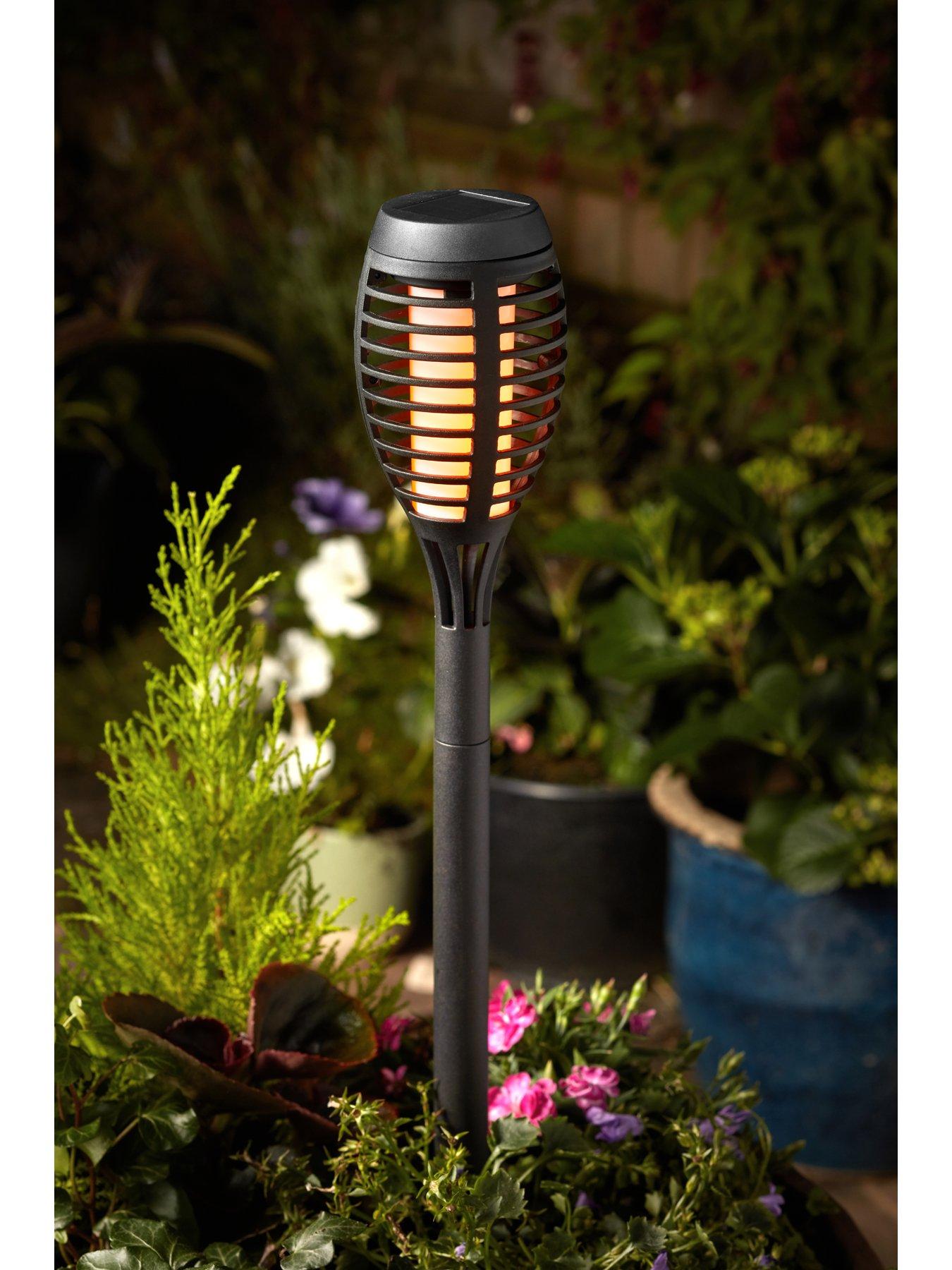 Image 3 of 4 of Smart Solar Party Flaming Torch Black, 5 Pk