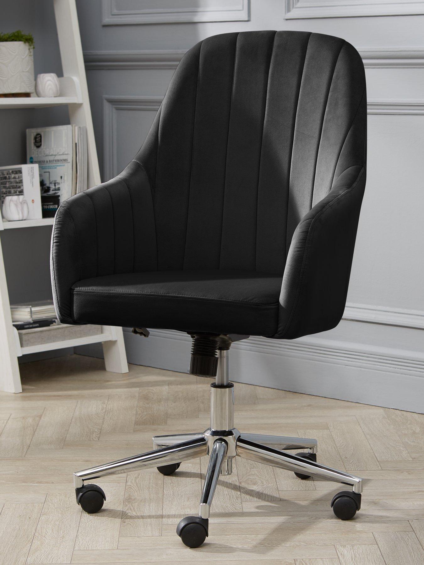 Black velvet best sale computer chair