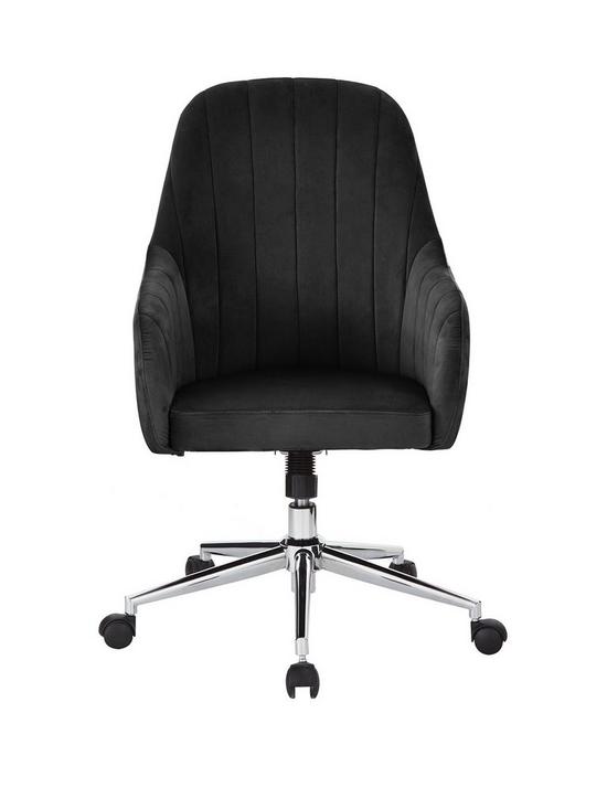 front image of molby-fabric-office-chair-black