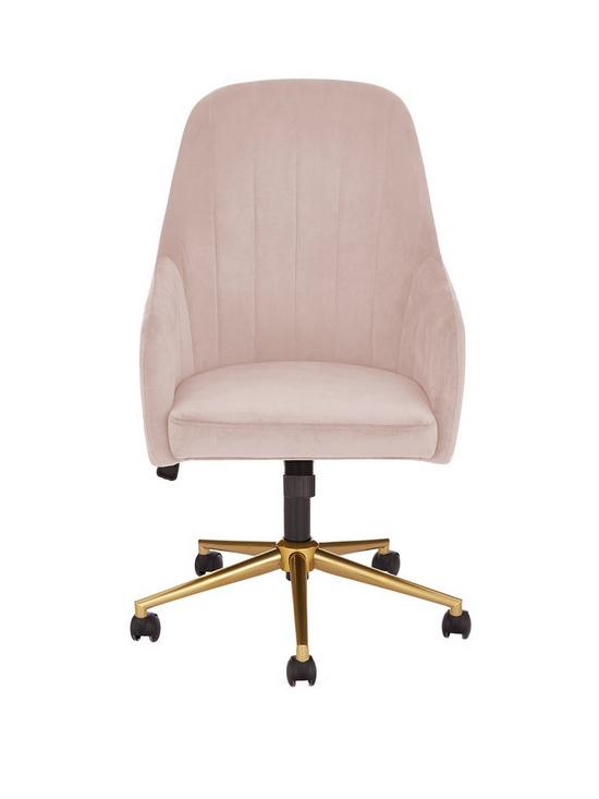 front image of molby-fabric-office-chair-pink