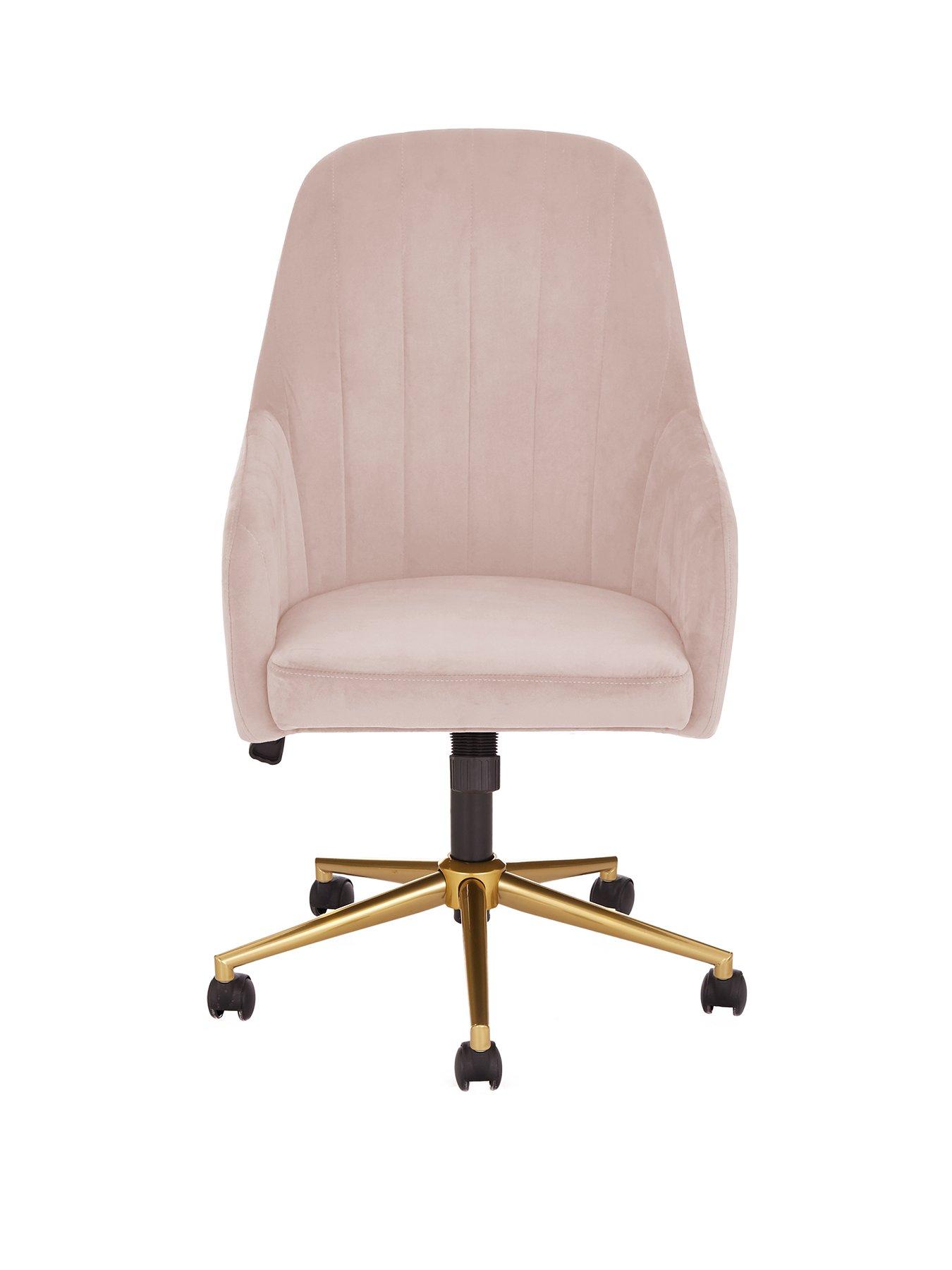 Blush pink deals desk chair