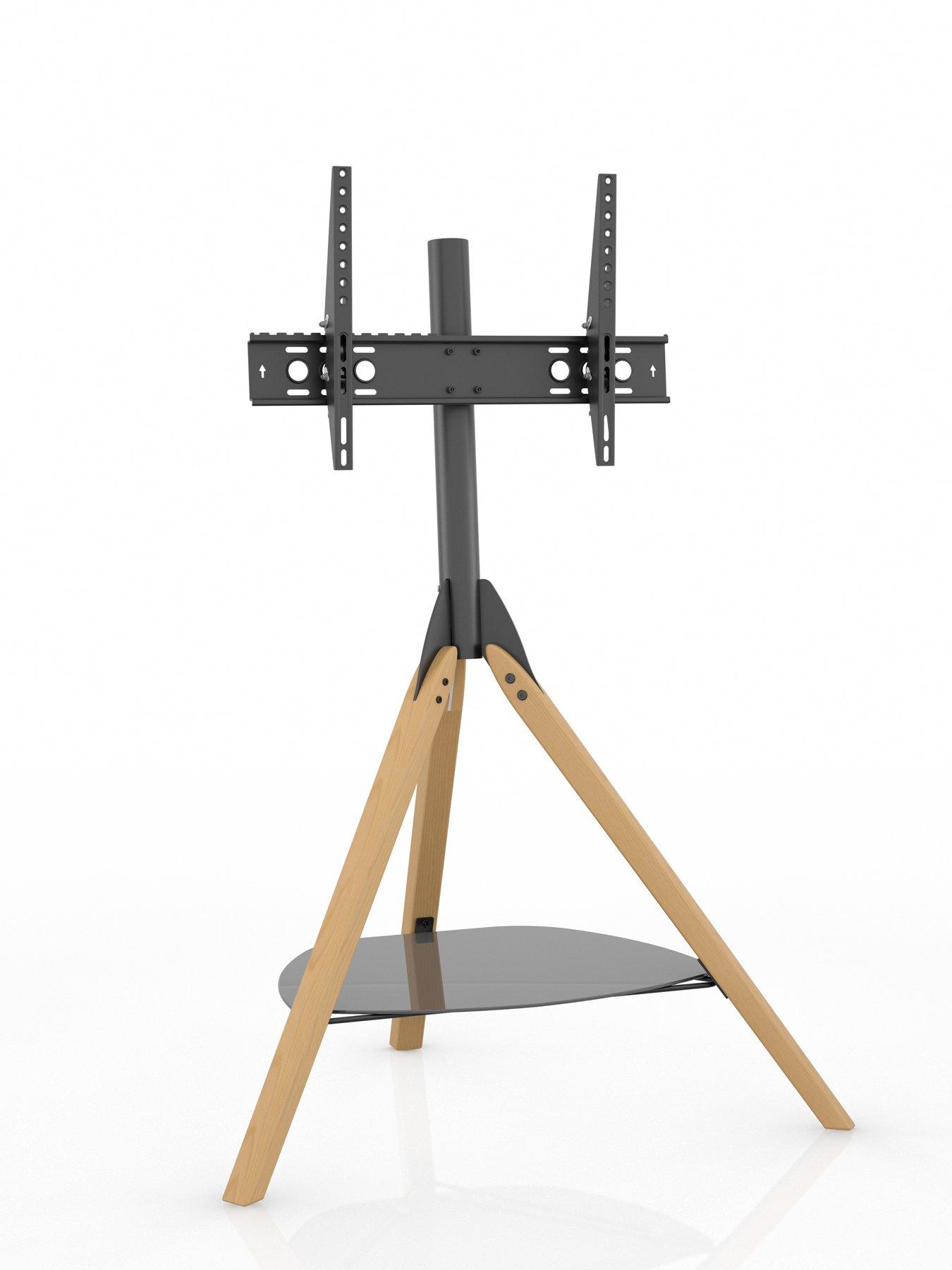  image of avf-hoxton-tripod-tv-stand-for-tvs-32-70-light-wood