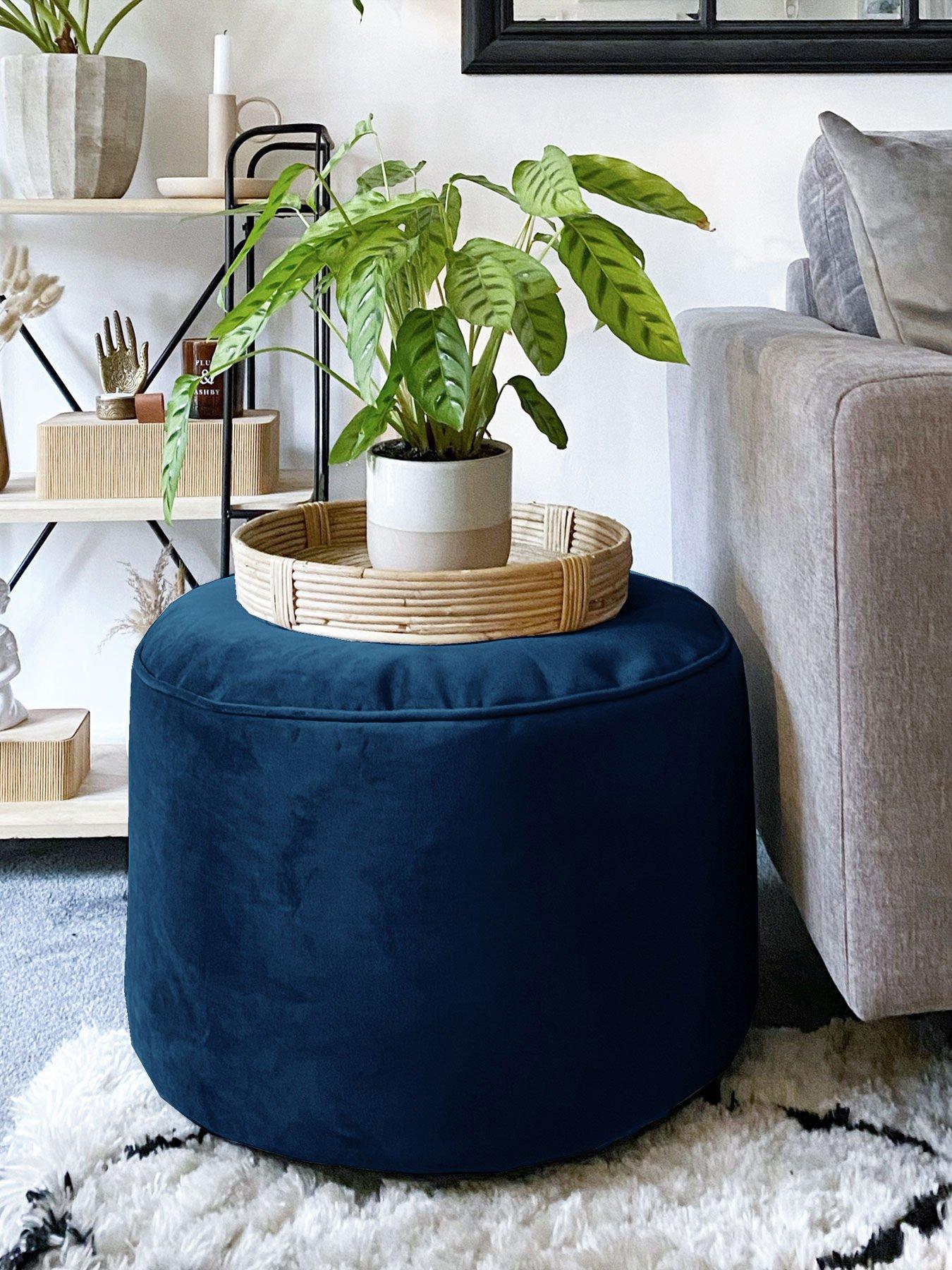 undefined Velvet Pouffe Beanbag