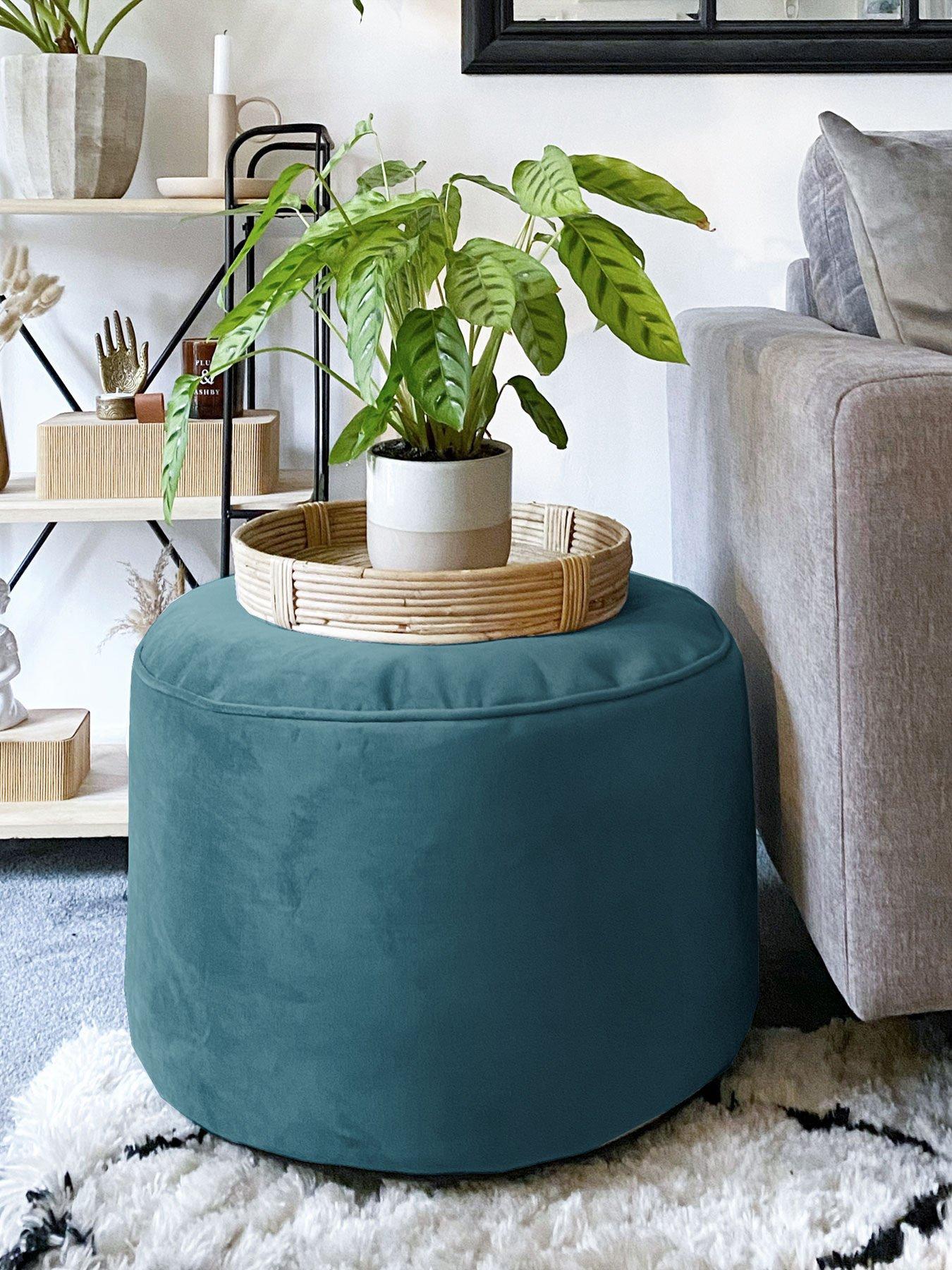 undefined Velvet Pouffe Beanbag