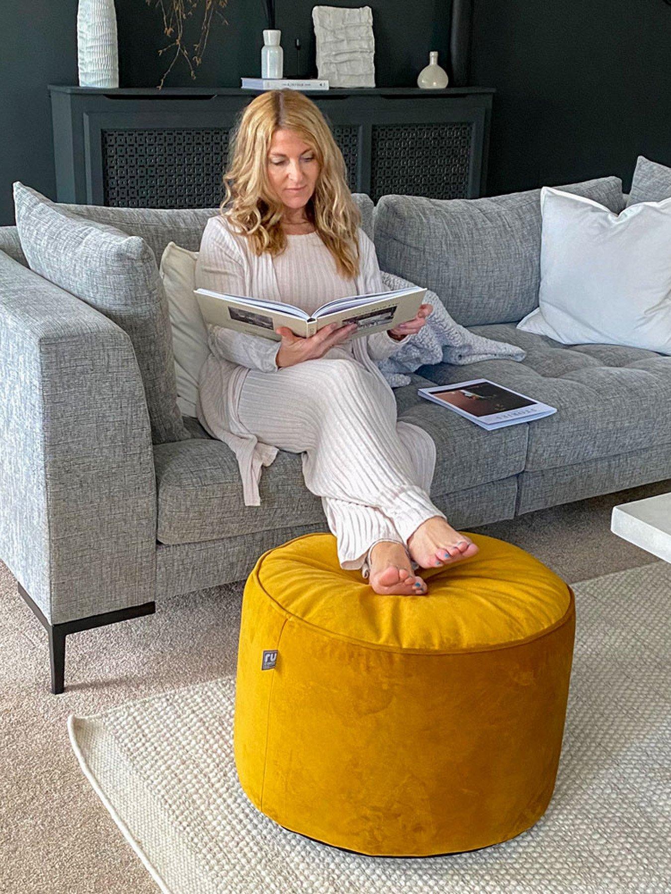 undefined Velvet Pouffe Beanbag