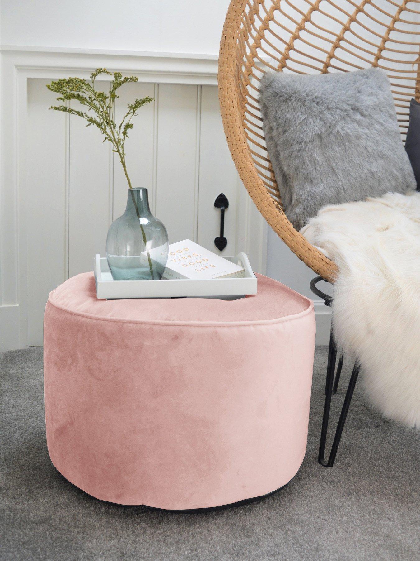 Image 3 of 5 of rucomfy Velvet Pouffe Beanbag