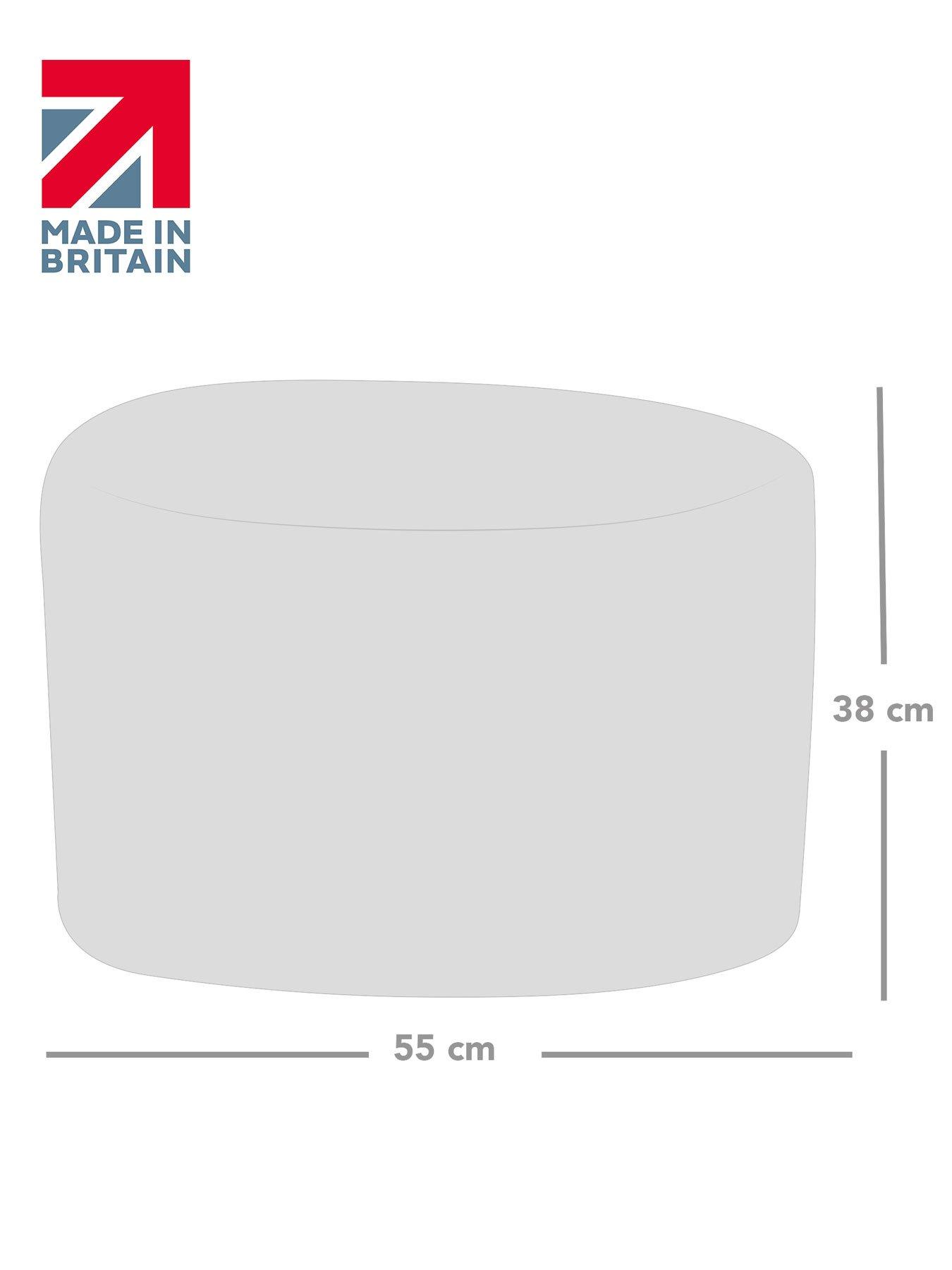 Image 5 of 5 of rucomfy Velvet Pouffe Beanbag