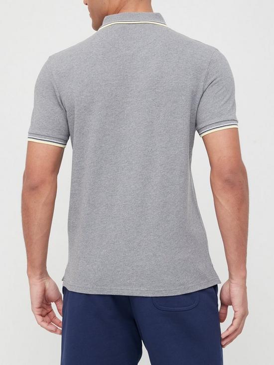 stillFront image of lyle-scott-tipped-polo-shirt-grey-marl