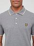  image of lyle-scott-tipped-polo-shirt-grey-marl