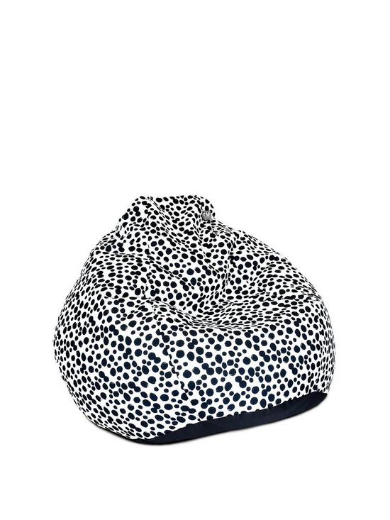 front image of rucomfy-dalmatian-printed-slouchbag