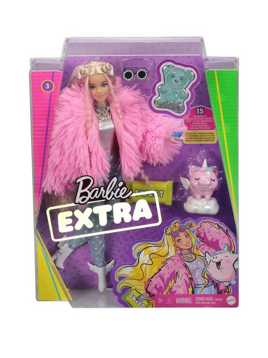 stillFront image of barbie-extra-doll-pink-fluffy-coat