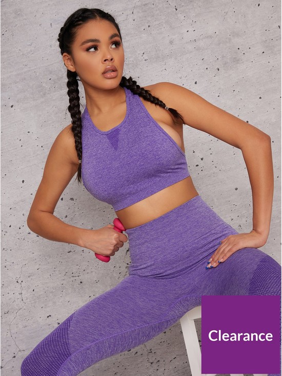 stillFront image of chi-chi-london-essie-sports-bra-purple