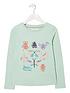  image of fatface-girls-long-sleeve-embroidered-bugs-graphic-t-shirt-spearmint
