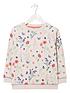  image of fatface-girls-spring-floral-crew-sweat-top-oatmeal