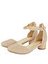  image of monsoon-girls-shimmer-two-part-heel-shoe-gold