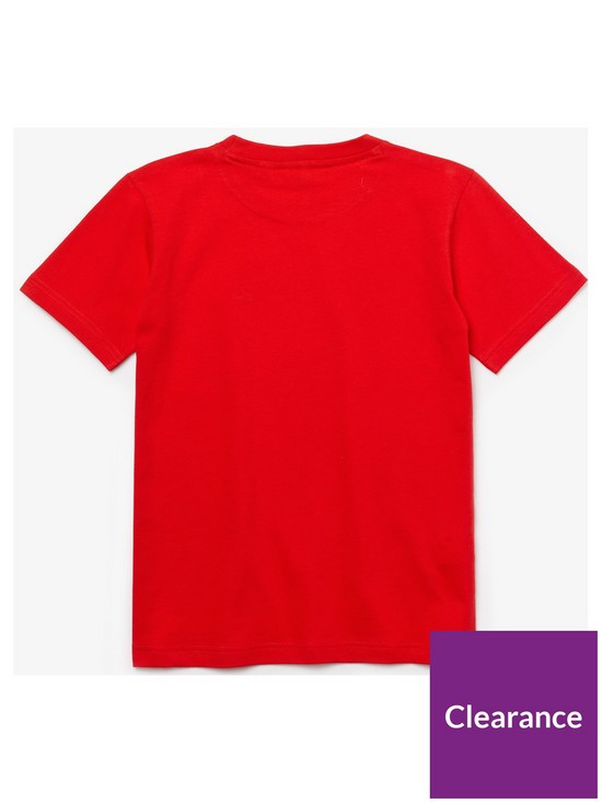 back image of lacoste-boys-classic-short-sleeve-t-shirt-red
