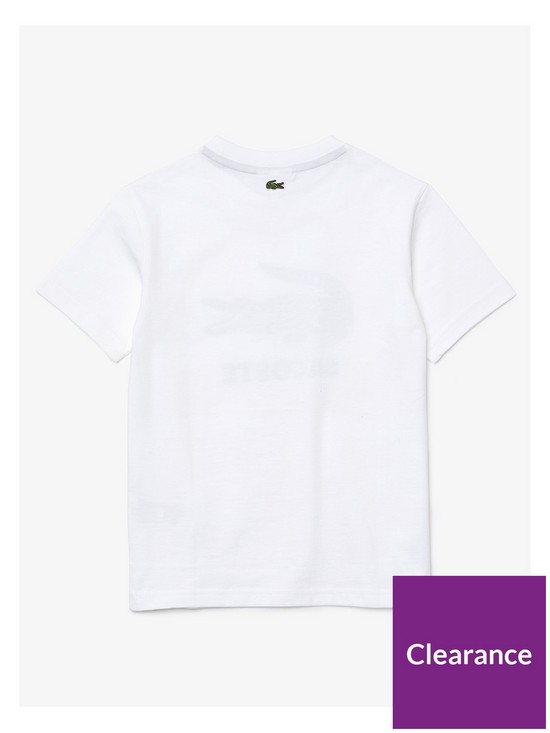 back image of lacoste-boys-croc-large-logo-t-shirt-white