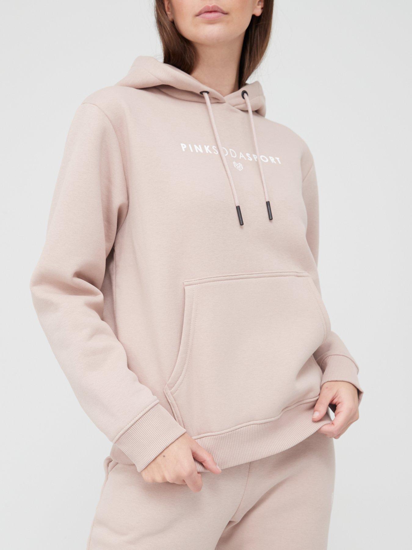 pink soda sport logo panel hoodie