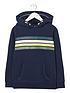  image of fatface-boys-mini-me-chest-stripe-popover-hoodie-navy