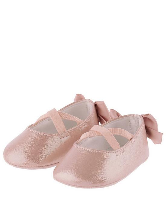front image of monsoon-baby-girls-valeria-shimmer-bootie-pink