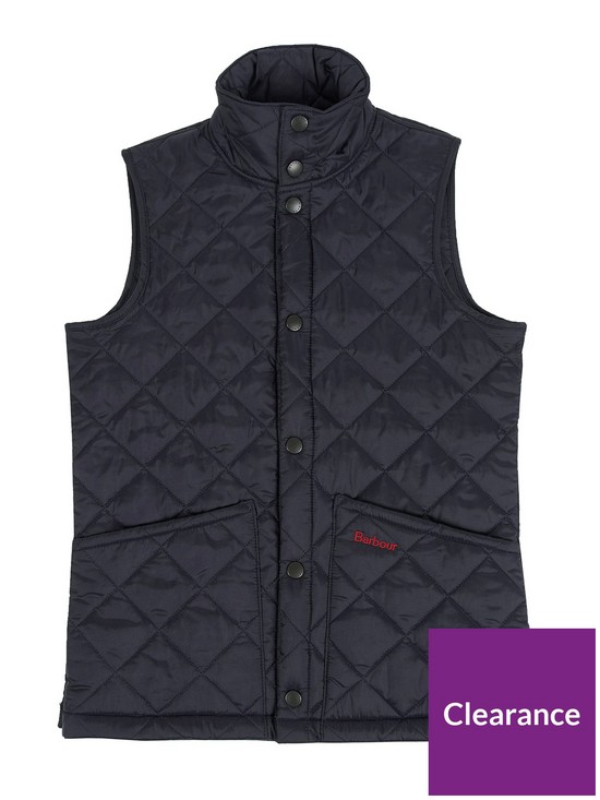 front image of barbour-boys-liddesdale-quilt-gilet-navy