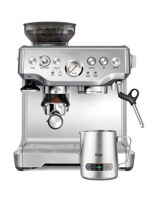 front image of sage-barista-express-espresso-coffee-machinenbspwith-temp-control-milk-jug